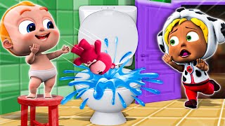 Monster In The Toilet Song  Grocery Store Song and More Nursery Rhymes amp Kids Songs [upl. by Glass851]