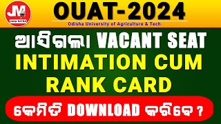 OAUT 2024 SPOT ADMISSION RANK CARD DOWNLOAD  RANK CARD ANALYSIS ouat2024 [upl. by Gerek]