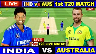 Live IND Vs AUS 1st T20 Match  Live Scores amp Commentary  India Vs Australia  1st Innings [upl. by Atem]