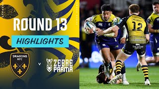 Dragons RFC v Zebre Parma  instant Highlights  Round 13  URC 202324 [upl. by Streetman]