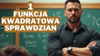 FUNKCJA KWADRATOWA  SPRAWDZIAN  KLASA 2  DZIAŁ 1  Nowa MaTeMAtyka  NOWA ERA  KLASÓWKA [upl. by Alios]