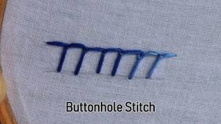 Buttonhole Stitch in Hand Embroidery Tutorial [upl. by Ecirtnas]