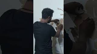 3D Acrylic Mirror sticker install process bd [upl. by Samot]