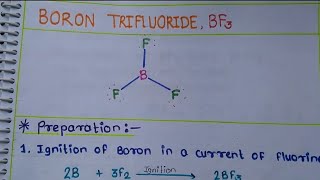 Boron Trifluoride  Preparation  Uses  Applications [upl. by Jenness]