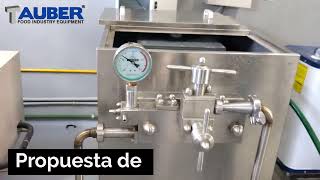 Linea de producción Pasteurizador HTST Homogenizador y Llenadora de líquidos [upl. by Ezeerb]