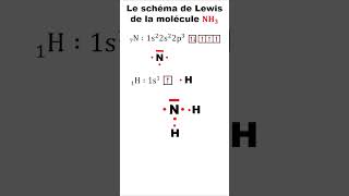 Le schéma de Lewis de la molécule NH3 shorts chimie [upl. by Myers188]