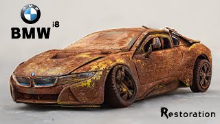 Abandoned BMW i8 Model Car Restoration [upl. by Ettenaej]