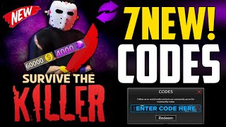 NEW ALL WORKING CODES FOR SURVIVE THE KILLER IN 2024 ROBLOX SURVIVE THE KILLER CODES [upl. by Thea314]