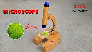 How to make Microscope with cardboard  Science project 2024 [upl. by Bertina]