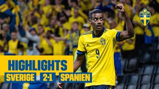 Highlights Sverige  Spanien 21  VMkval  Isak och Claesson gör mål [upl. by Grados]