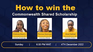 How to WIN the Commonwealth Shared Scholarship  ALL you NEED to KNOW [upl. by Llegna]