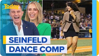 Seinfelds iconic Elaine dancing contest champion crowned  Today Show Australia [upl. by Kemp285]