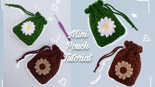 Beautiful Crochet Pouch Tutorial🤩😍 နားကြပ်အိတ်ထိုးနည်း [upl. by Tera]