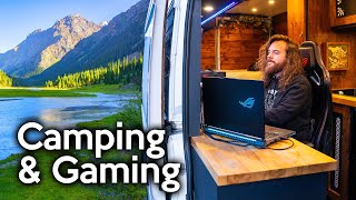 Camping Cooking amp Gaming in a Van Driving to Alaska [upl. by Irod186]