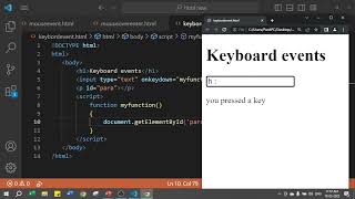 keyboard event in JavaScript  keypress event in JavaScript  JavaScript Tutorial in Hindi Part 54 [upl. by Ainslee]