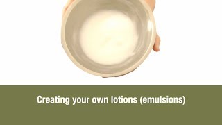 Creating your own lotions emulsions [upl. by Freddy]