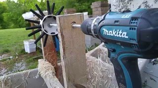 DIY cordless Chicken plucker in action [upl. by Neddie]