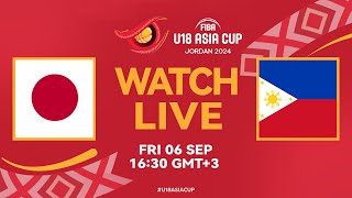 Qualif to QuarterFinals  Japan v Philippines  Full Basketball Game  FIBA U18 Asia Cup 2024 [upl. by Imuyam19]