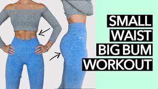 Small Waist Big Bum Workout at Home [upl. by Roybn]