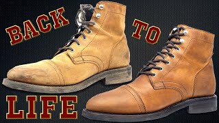 Thursday Boot Co How To Clean amp Condition Dirty Leather Captain Boots  Why I Love Them [upl. by Ahsiekat977]