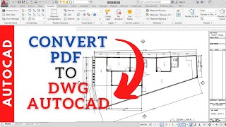 CARA CONVERT PDF KE DWG AUTOCAD BISA DIEDIT [upl. by Lehcsreh]