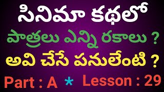 How to create characters in telugu movie  how to write a movie story in telugu lesson29 [upl. by Mufi488]