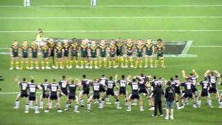 HakaTanz Neuseeland  Australien Rugby [upl. by Ijan]