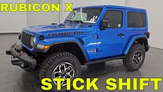 BRAND NEW 2024 JEEP WRANGLER 2 DOOR RUBICON STICK SHIFT HYDRO BLUE 4K WALKAROUND 24J308 [upl. by Braunstein]