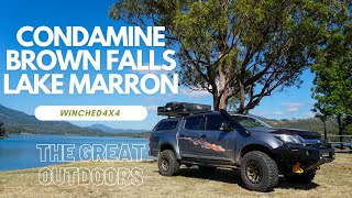 The Great Outdoors with Winched 4x4  Condamine Brown Falls Lake Marron [upl. by Syck]