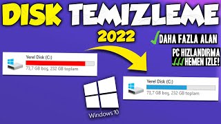 WİNDOWS GEREKSİZ DOSYALARI TEMİZLEME 150 GB YER AÇIN 2022 [upl. by Leia]