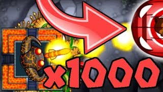 Max Temple of the Monkey God vs 1000 BFBs Bloons TD Battles BTD Battles [upl. by Sugirdor619]