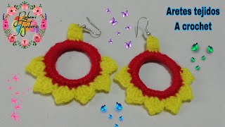 🌹aretes tejidos a crochet paso a paso muy fácil y rápido [upl. by Leibrag]