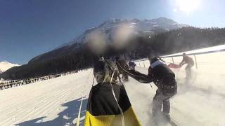 White Turf StMoritz 2012  Skikjoering with Erich Bottlang [upl. by Llebyram]