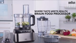 Latest BRAUN FOOD PROCESSOR PUREASE FP3132 [upl. by Ednalrim]