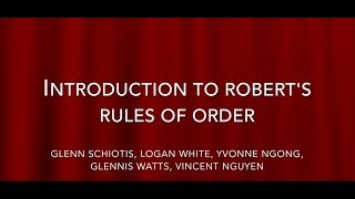 Basics of Roberts Rules [upl. by Tildie]