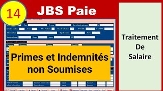 14  Bulletin de Paie  Primes et Indemnités non Soumises [upl. by Shannon]