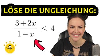 UNGLEICHUNGEN mit Bruch lösen – Bruchungleichungen Fallunterscheidung [upl. by Llimaj]