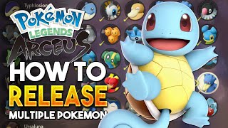 Pokemon Legends Arceus  How To Release Multiple Pokemon At Once [upl. by Idnir]