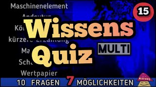 Wissensquiz Multi 15 Allgemeinwissen mit wissenswerten QuizFragen Multiple Choice  Deutsch [upl. by Nyleek]