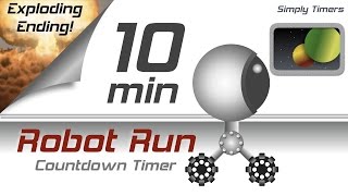 10 min racing robot countdown timer with exploding ending [upl. by Newberry448]