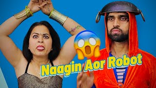 Robot Aor Naagin 🤖🐍😱😂  Mohit Pandey shorts funny trending [upl. by Notyap]