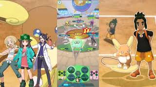 Pokémon Masters EX  Champion Stadium Alola Master Mode 7500 points [upl. by Yendic]