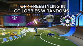 Top 1 Freestyling In Gc Lobbies With Randoms  Rocket League Sideswipe [upl. by Ahcirt]