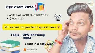 CPC Anatomy 2023 ll 30 Important questions for exam ll Part 2 cpc aapc cpt icd medicalcoding [upl. by Vedette]