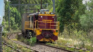 Sydney Metropolitan Goods Line Trains  Enfield amp Chullora  4836 Loco 4190 3BW7 3BA6 IH65 2196 [upl. by Denys]