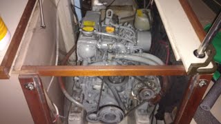 Yanmar 30 hp Diesel Engine on a CampC 38 Sailboat Engine Mid Winter Checkup [upl. by Atteuqal]