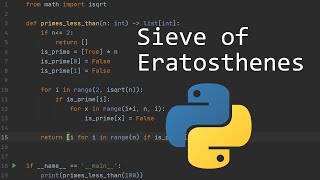 Finding Primes in Python with the Sieve of Eratosthenes [upl. by Stichter413]