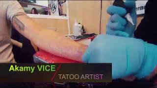 TATTOO TIMELAPSE  AKAMY VICE  Convention de Tatouage de Toulouse 2018 [upl. by Ynaffyt94]