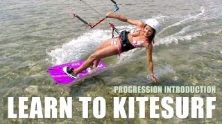 Learn To Kiteboard  Progression Kiteboarding Beginner [upl. by Derayne]