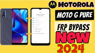 MOTOROLA Moto G Pure Bypass Google Account Verification Unlock FRP Remove Google Lock 2024 [upl. by Dinsmore509]